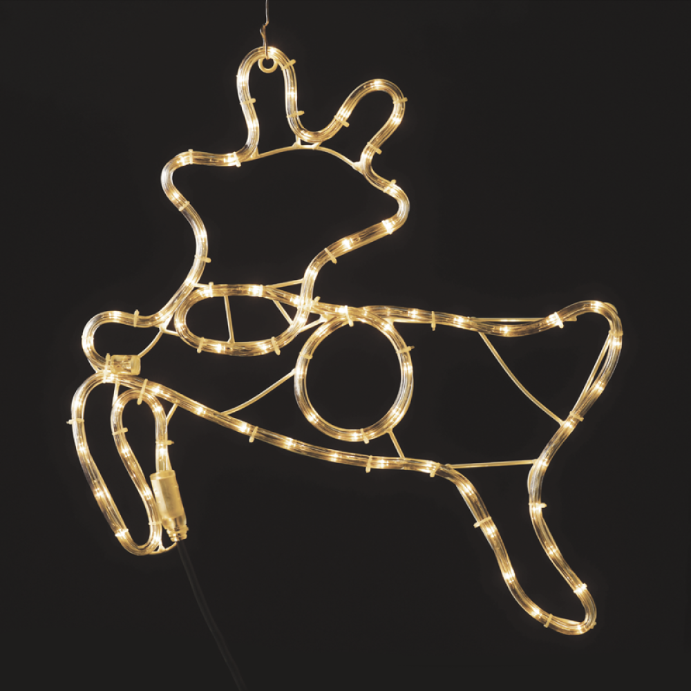 REINDEER 72 LED ΣΧΕΔΙΟ 3m ΜΟΝΟΚΑΝΑΛ ΦΩΤΟΣΩΛ ΘΕΡΜΟ ΛΕΥΚΟ IP44 47x49cm 1.5m ΚΑΛΩΔ  -XDEERLEDWW49