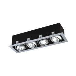 ΣΠΟΤ 4ΦΩΤΟ ΧΩ ΠA GU10 ΓΚΡΙ ΜΕΤ  -AC.045XF004F