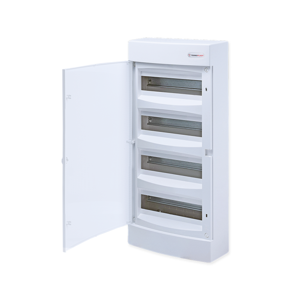 SURFACE MOUNTING 48 MODULES 4 ROWS WHITE DOOR  -282N48CW