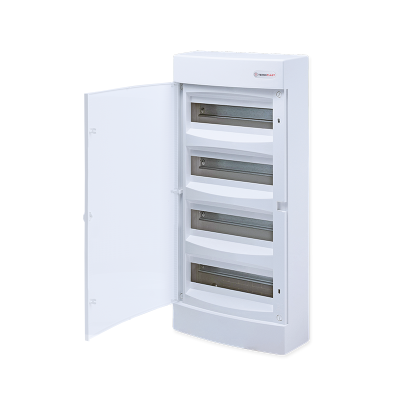 SURFACE MOUNTING 48 MODULES 4 ROWS WHITE DOOR  -282N48CW