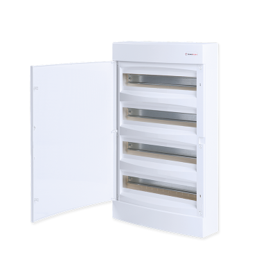 SURFACE MOUNTING ENCLOSURE 72 MODULES WHITE DOORS 4 ROWS  -282N4X18CW