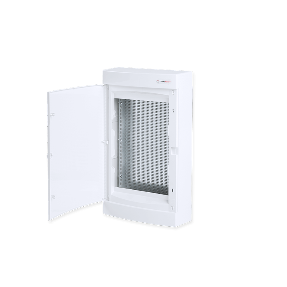 SURFACE MOUNTING ENCLOSURE FOR IT, WHITE DOOR- 3 ROWS IP40 485X287X112mm  -282N36CWIT
