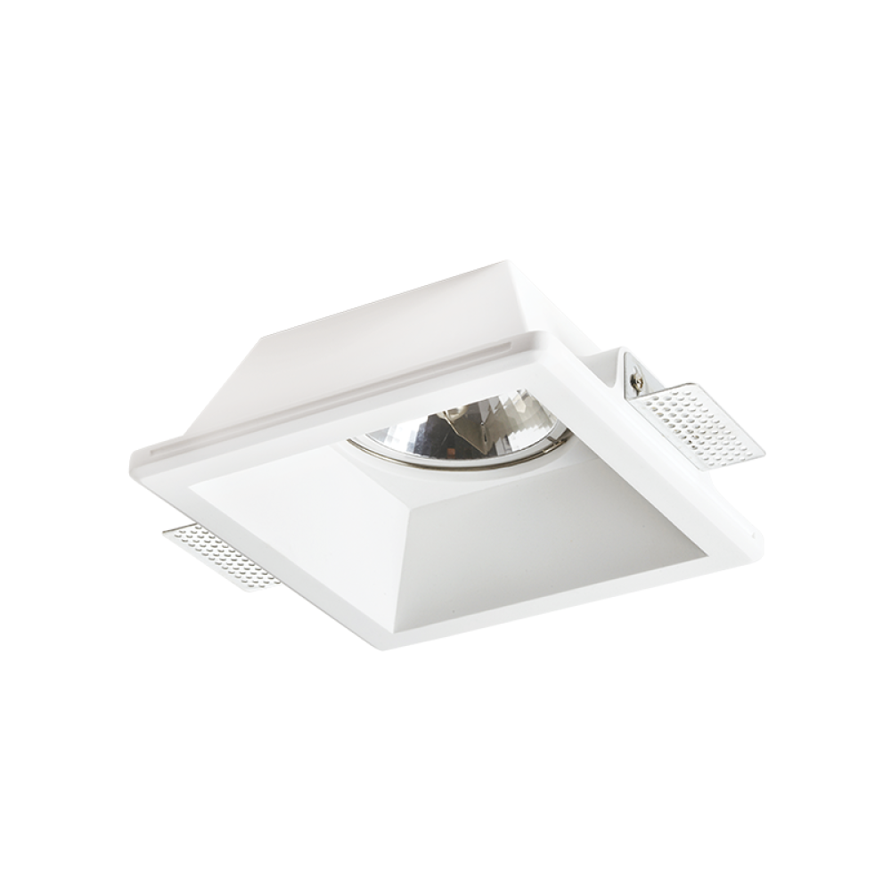 Τετράγωνο Γύψινο Χωνευτό Σποτ Luminaire Abby AR111 GU10 G90161C