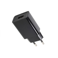 USB ADAPTOR BLACK 230VAC (0.45A) / 5VDC (1A)  -USBPLUG