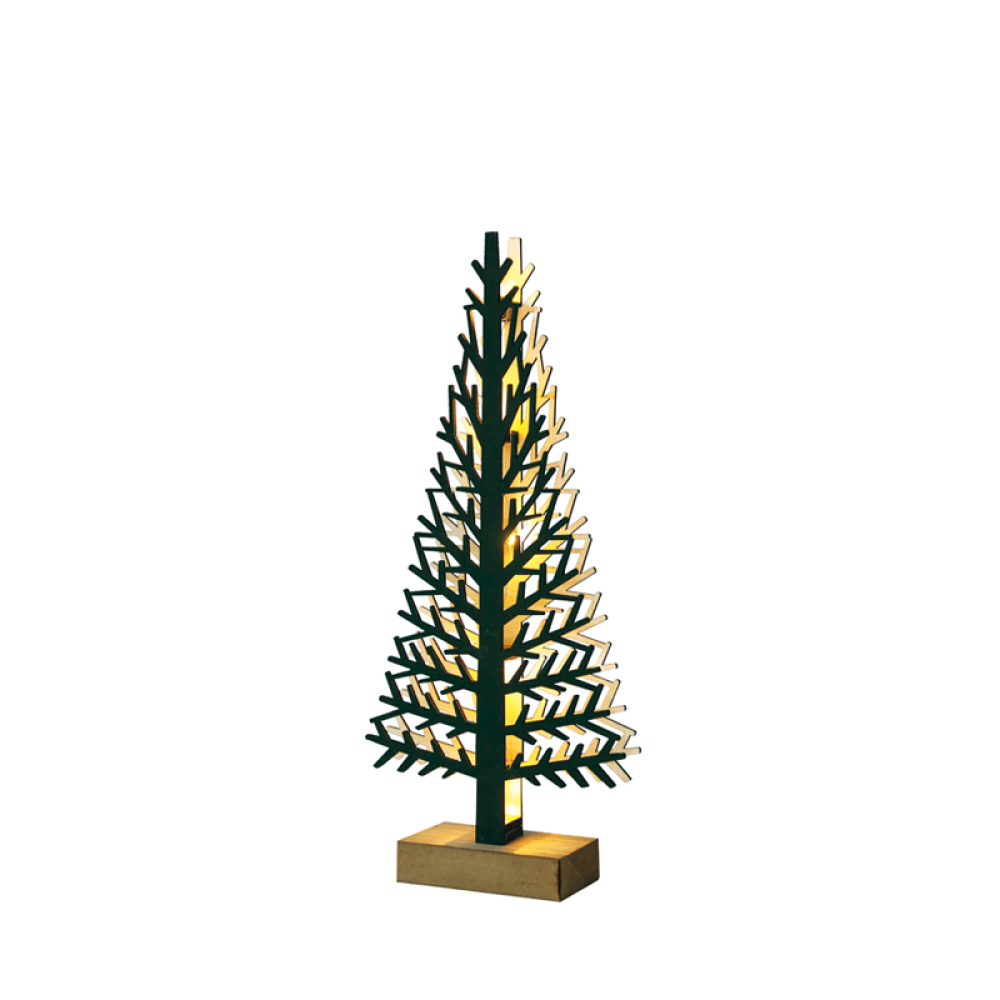 “WOODEN XMAS TREE LIGHT” ΠΡΑΣΙΝΟ ΔΕΝΤΡΟ-ΜΙΚΡΟ 5 LED ΛΑΜΠΑΚ ΜΠΑΤΑΡ(2xAAA) ΘΕΡΜΟ ΛΕΥΚΟ IP20 14x5x32cm  -XTREGWW323A