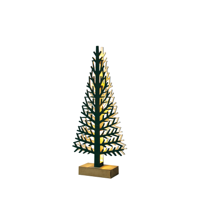 “WOODEN XMAS TREE LIGHT” ΠΡΑΣΙΝΟ ΔΕΝΤΡΟ-ΜΙΚΡΟ 5 LED ΛΑΜΠΑΚ ΜΠΑΤΑΡ(2xAAA) ΘΕΡΜΟ ΛΕΥΚΟ IP20 14x5x32cm  -XTREGWW323A