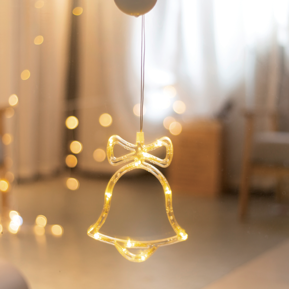 WINDOW PLASTIC BELL 10 LED ΛΑΜΠΑΚΙΑ  WW ΜΠΑΤ. (3ΧΑΑΑ) IP20 16X20.5CM  -X04151107
