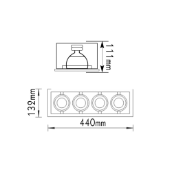 ΣΠΟΤ 4ΦΩΤΟ ΧΩ ΠA GU10 ΓΚΡΙ ΜΕΤ  -AC.045XF004F