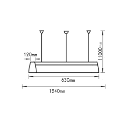 ΦΘΟΡΙΟΥ 2Χ18W KΡΕΜΑΣΤΟ ΑΛΟΥΜΙΝ  -AC.045XF218C
