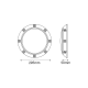 ^LED PLASTIC POOL LUMINAIRE 25W 3000K 2000LM 90° IP68 12V AC/DC  -ALBA25WW