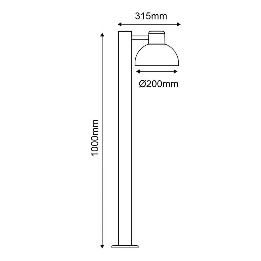 ^ΓΚΡΙ ΦΩΤΙΣΤΙΚΟ BERO 1XE27 MAX.10W LED IP44 ΜΕ ΚΟΛΩΝΑ & ΟΠΑΛ PC ΚΑΛΥΜΜΑ  -BERO1POG