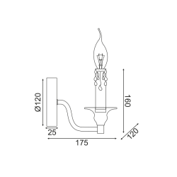 Φωτιστικό Τοίχου LYON EG5871W18R