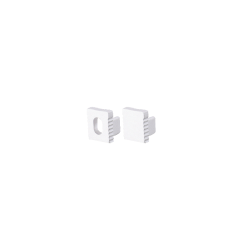 SET OF WHITE PLASTIC END CAPS FOR P178 1PC WITH HOLE & 1PC WITHOUT HOLE   -EP178