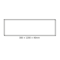 CEILING ALUM FRAME 30x120x4cm FOR PILO LED PANELS (NO SCREWS)  -FR301204