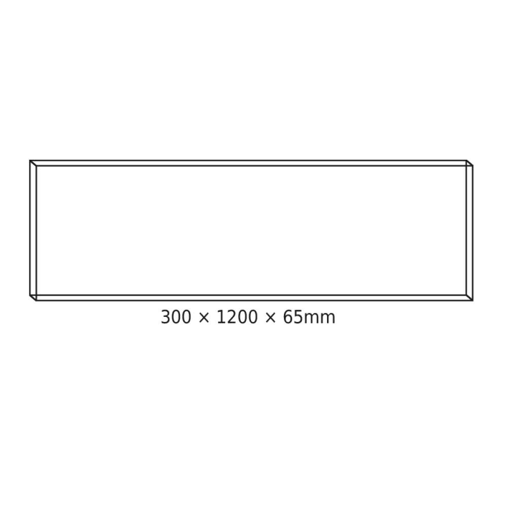 CEILING ALUM FRAME 30x120x6.5cm FOR OTIS*N, ROVE, DEBA & TREGO LED PANELS (WITH SCREWS)  -FR3012065