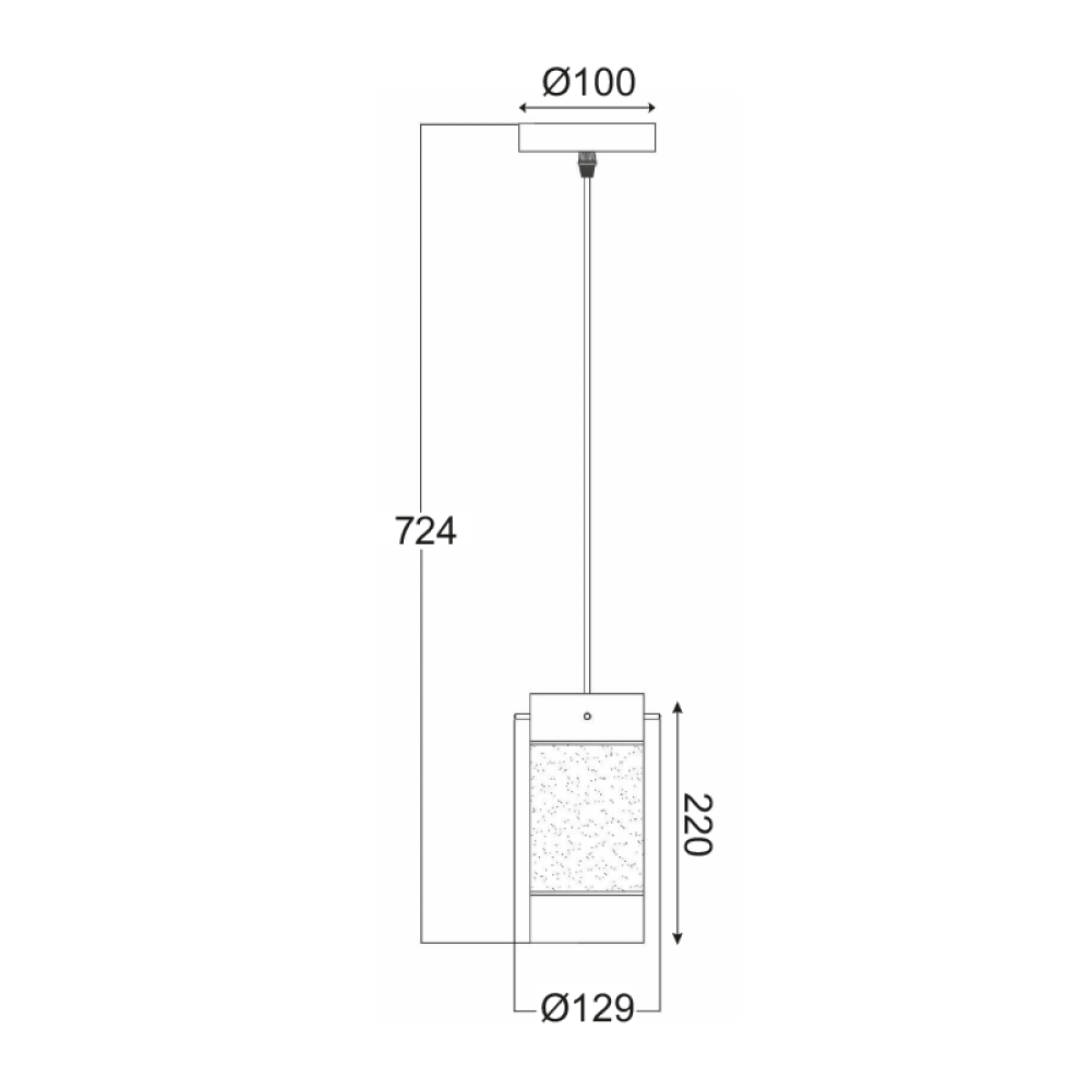 Κρεμαστό Φωτιστικό Οροφής Μονόφωτο MANE FW50671
