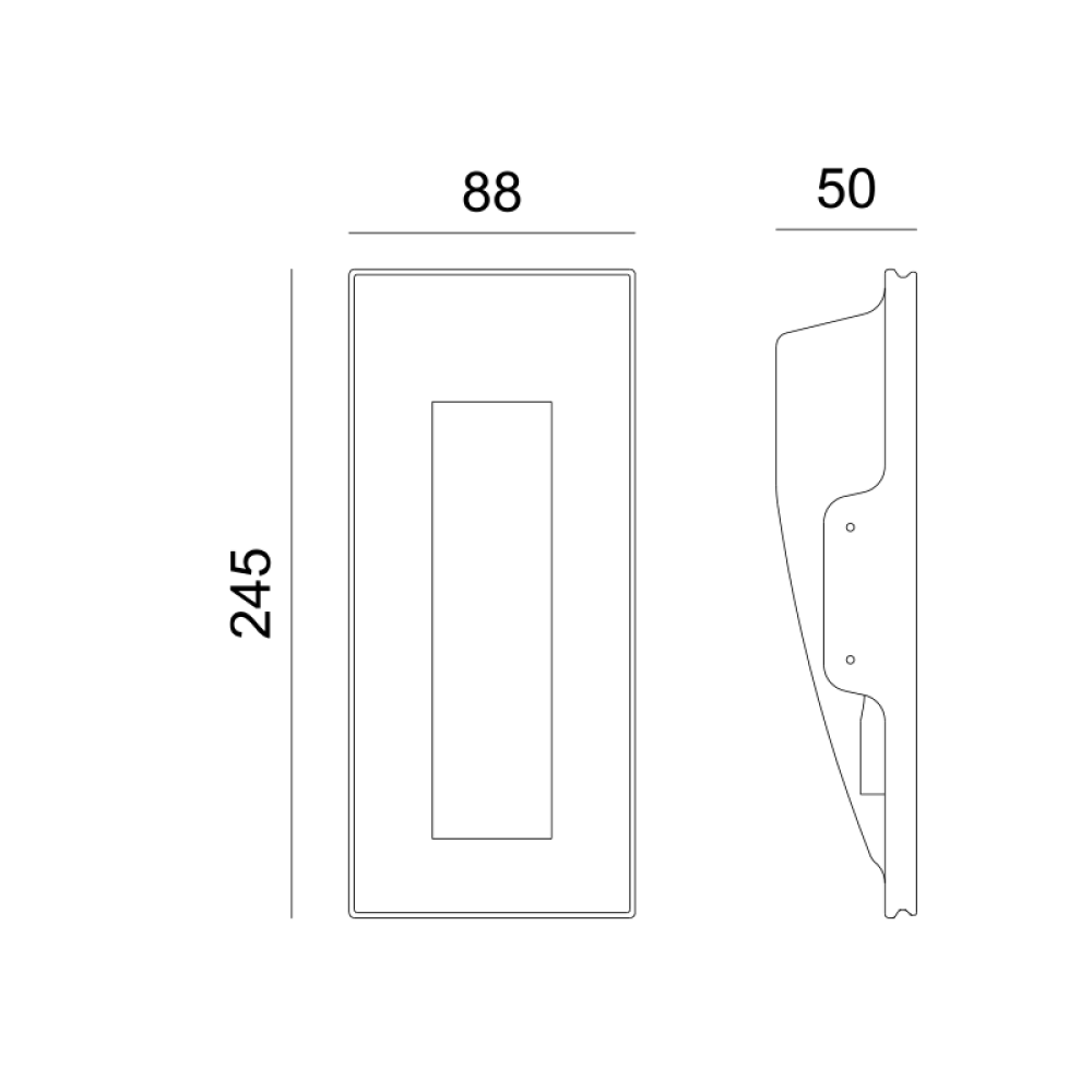 Χωνευτό Φωτιστικό Τοίχου Myla LED 1.5W 3000K G8011LED
