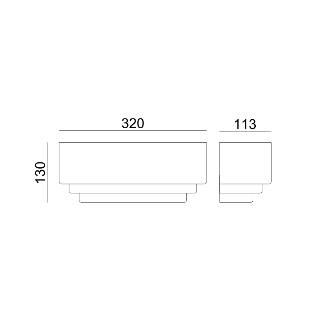 Γύψινο Φωτιστικό Τοίχου TABS G85541W