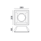 Τετράγωνο Γύψινο Χωνευτό Σποτ Luminaire Abby AR111 GU10 G90161C
