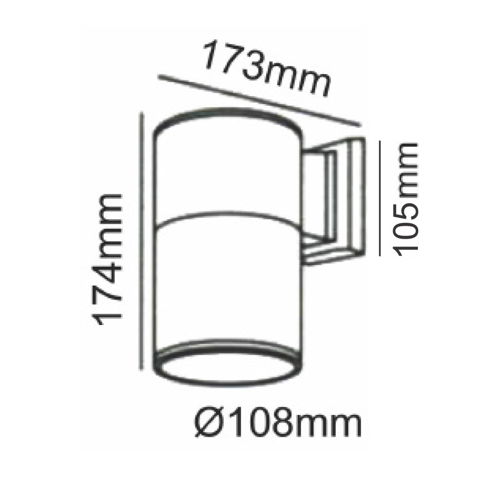 Φωτιστικό Τοίχου Σποτ Εξωτερικού Χώρου HI7002W