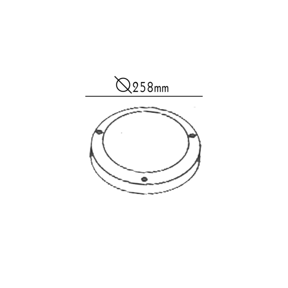 ΠΛΑΦΟΝΙΕΡΑ Νο8155 IP45 ΓΚΡΙ  -HI8155