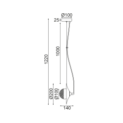 Κρεμαστό Φωτιστικό HYDRA HL4301P23BC