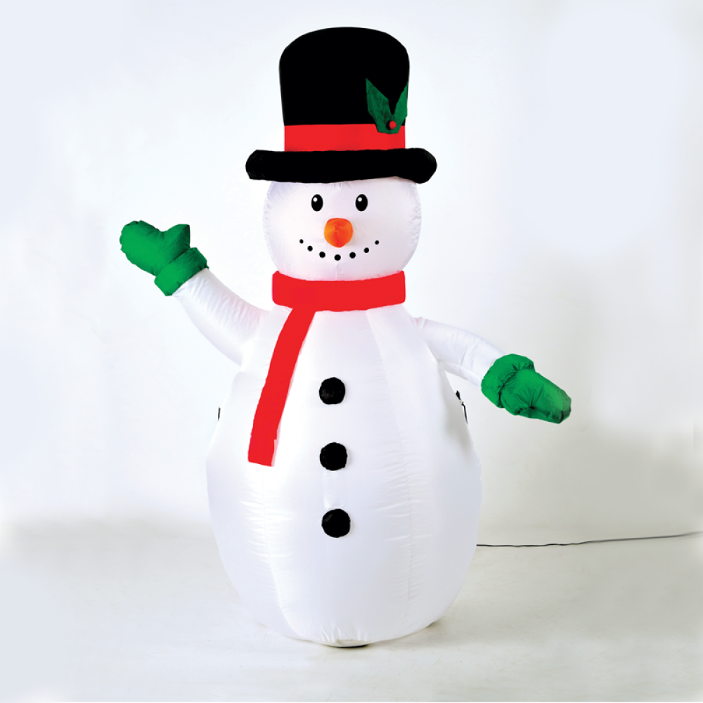INFLATABLE SNOWMAN 1 LED ΛΑΜΠ.ΑΝΤΑΠ.(12V), RGB,  ΣΤΑΘ. IP44, Η180CM, 2M ΠΡΑΣ. ΚΑΛ. ΤΡΟΦ.  -X07003439