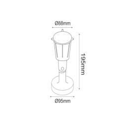 PP GREY SPOT LIGHT230V IP54 GU10  -KERTGU10G