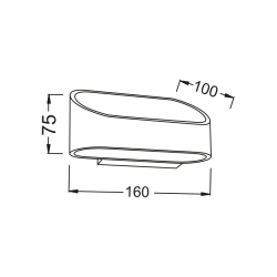 Φωτιστικό Τοίχου LED Up-Down NEPHELE L35039 