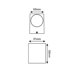 Σποτ Τοίχου VITA-GS χρυσό μαύρο LG2203GU10GB