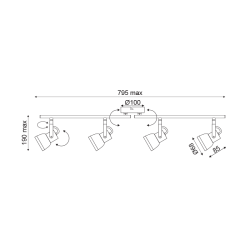 Φωτιστικό Επιτοίχιο NETTO INKA MC167794C
