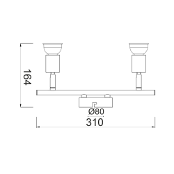 Σποτ διπλό TRINITY MC634BK2