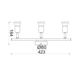 Σποτ τριπλό TRINITY MC634WH3