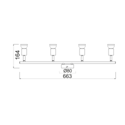Σποτ τετραπλό TRINITY MC634WH4