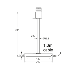 Μεταλλικό Πορτατίφ NETTO MT15018CHB