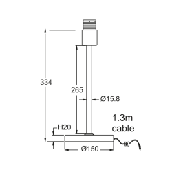 Μεταλλικό Πορτατίφ NETTO MT15198MWW