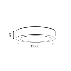 NETTO ROUND W CEIL. LED SLIM PANEL 50W 3000K 4000Lm 230V Φ600x40mm  -NIKI5030RW