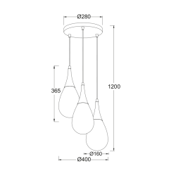 Φωτιστικό Οροφής Τρίφωτο ATENA OD53423RCP  
