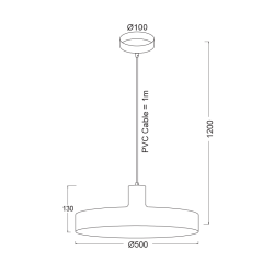 Κρεμαστό Φωτιστικό DOMENICA OD5392MBK