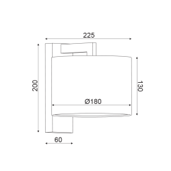 Φωτιστικό Τοίχου CIRCE OD5612BN