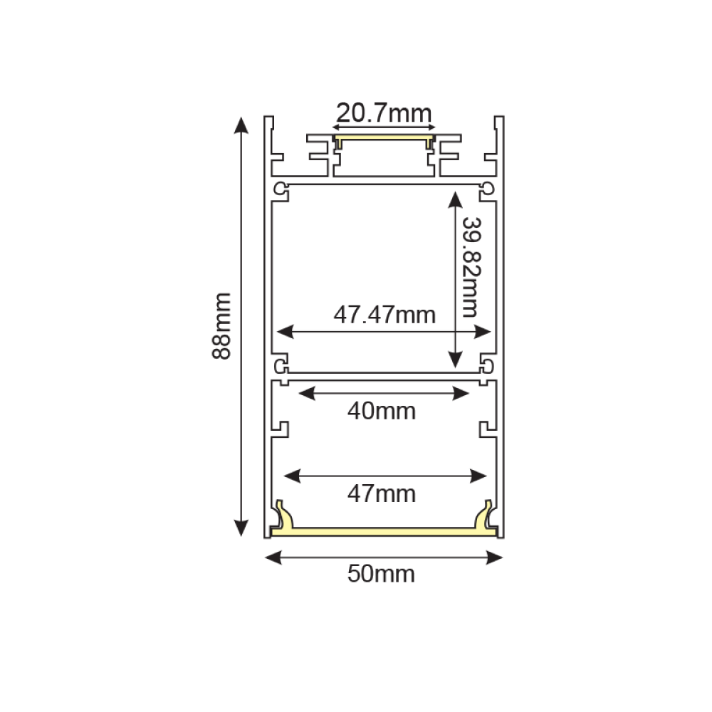 Προφίλ Αλουμινίου SIEN P288U