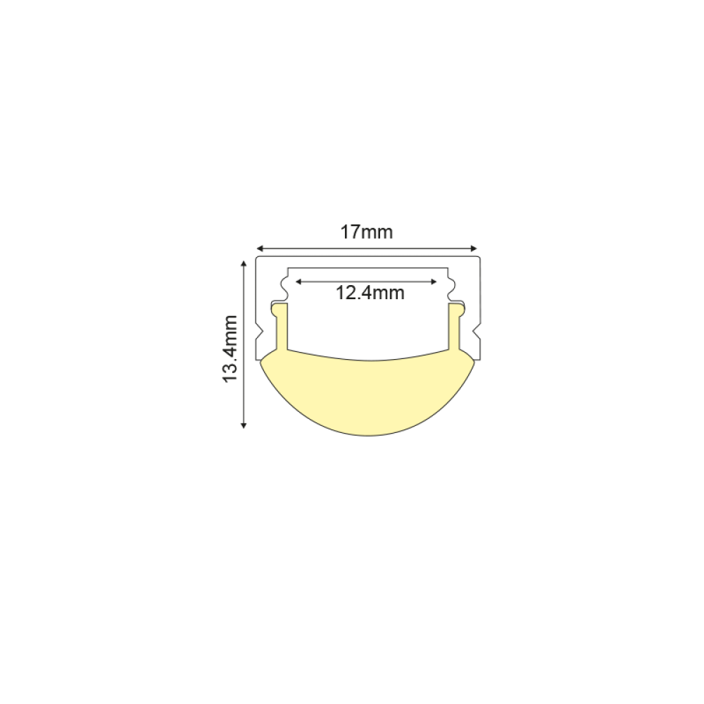 Ασημί Προφίλ Αλουμινίου FOCUS P2LAU