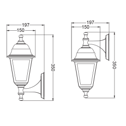 4S PLASTIC WALL GARDEN RUST LUMINAIRE E27 IP44  -PLGP1R