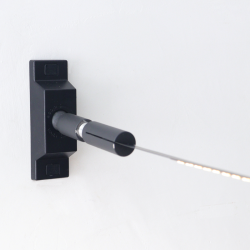 ROOFPATH SET OF 2PCS BLACK BASE HOLDER WITH 45° ADJUSTABLE ROD  -ROPAB