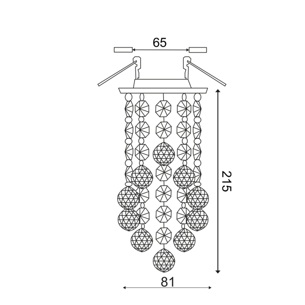 Φωτιστικό Οροφής Κρυστάλλινο MORIA S7226