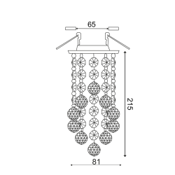 Φωτιστικό Οροφής Κρυστάλλινο MORIA S7226