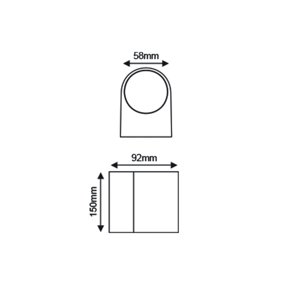 Φωτιστικό Τοίχου Διπλής Δέσμης Σκούρο γκρι SL8211GU10G