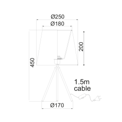 Επιτραπέζιο Φωτιστικό TNK75090BK1T