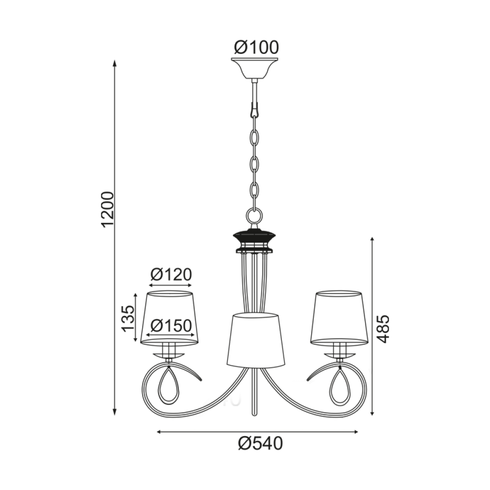 Πολυέλαιος Οροφής BASILICO TNK81490CG3P