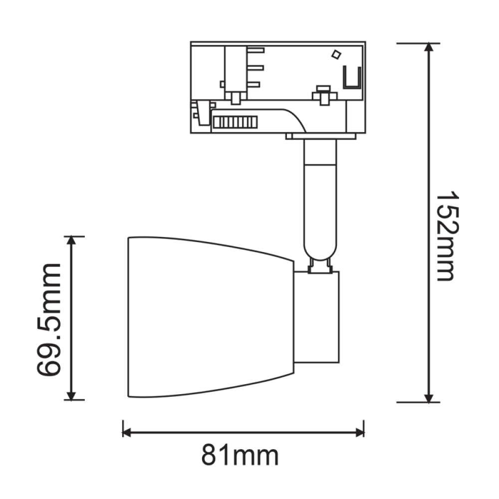 ^TRACK SPOT GU10 4C SATIN NICKEL No40  -TS40GU4CNM